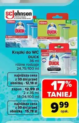 Carrefour Zapas krążków do WC Duck 2-pak oferta