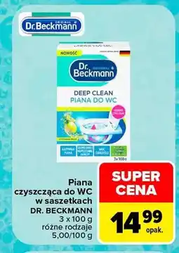 Carrefour Piana czyszcząca do WC w saszetkach Dr. Beckmann 3-pak oferta