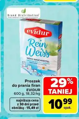 Carrefour Proszek do prania firan Evidur Rein Weiss oferta
