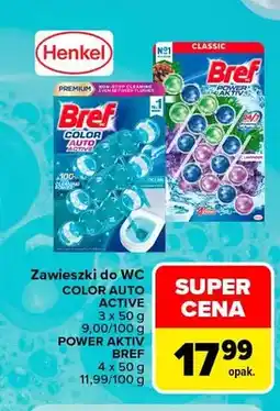Carrefour Zawieszki do WC Bref Color Auto Active 3-pak oferta