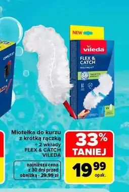 Carrefour Miotełka do kurzu z krótką rączką Vileda Flex & Catch oferta
