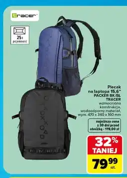 Carrefour Plecak na laptopa 15,6 Packer BK/BL Tracer oferta