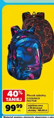 Carrefour Plecak szkolny Coolpack Factor oferta