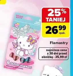 Carrefour Flamastry brokatowe Hello Kitty Glitter Markers oferta