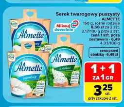 Carrefour Serek twarogowy puszysty Almette z ziołami oferta
