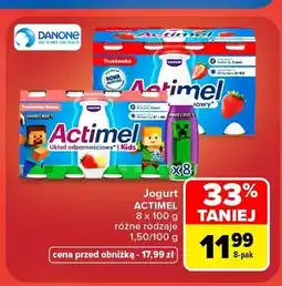 Carrefour Jogurt Actimel truskawkowy 8-pak oferta