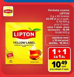 Carrefour Herbata czarna Lipton Yellow Label oferta