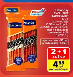 Carrefour Kabanosy Exclusive Tarczyński wieprzowe oferta