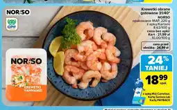 Carrefour Krewetki obrane gotowane NORSO oferta