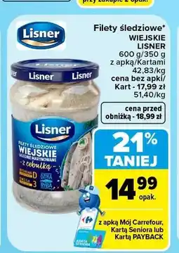 Carrefour Filety śledziowe Wiejskie Lisner oferta