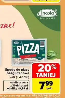 Carrefour Spody do pizzy bezglutenowe Incola oferta