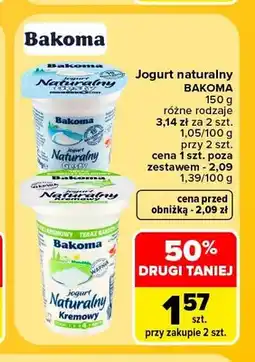 Carrefour Jogurt naturalny Bakoma oferta