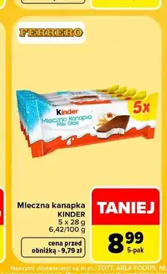Carrefour Mleczna kanapka Kinder 5-pak oferta
