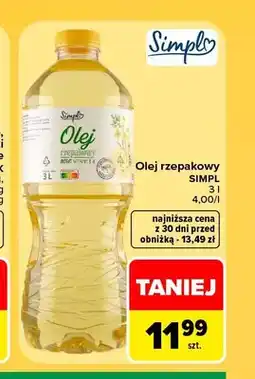 Carrefour Olej rzepakowy Simpl oferta