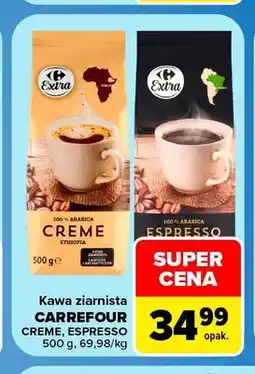 Carrefour Kawa ziarnista Carrefour Extra Creme Ethiopia oferta