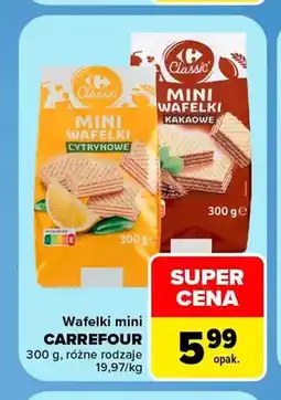 Carrefour Wafelki mini cytrynowe Carrefour Classic oferta