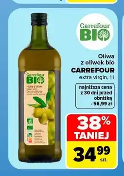 Carrefour Oliwa z oliwek bio Carrefour Bio extra virgin oferta