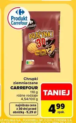 Carrefour Chrupki ziemniaczane Carrefour Sensation Prażynki 3D oferta