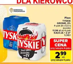 Carrefour Piwo Tyskie Gronie 4-pak oferta