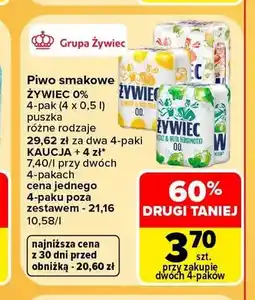 Carrefour Piwo bezalkoholowe smakowe Żywiec Lemon 4-pak oferta