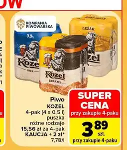 Carrefour Piwo Kozel Ležák 4-pak oferta