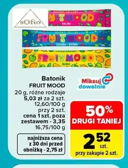 Carrefour Batonik owocowy malina Fruit Mood oferta