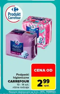 Carrefour Podpaski higieniczne Carrefour Soft Night+ oferta