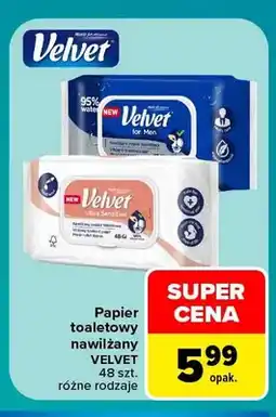 Carrefour Papier toaletowy nawilżany Velvet oferta
