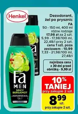Carrefour Żel pod prysznic Fa Men Spicy Bergamot oferta