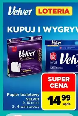Carrefour Papier toaletowy Velvet 9-pak oferta