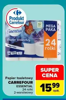 Carrefour Papier toaletowy Carrefour Essential 24-pak oferta