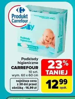 Carrefour Podkłady higieniczne Carrefour Baby oferta