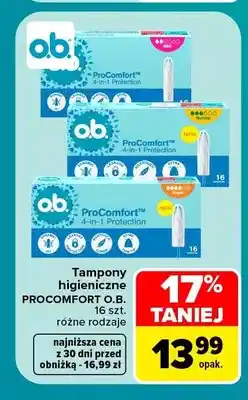Carrefour Tampony higieniczne o.b. ProComfort Mini oferta