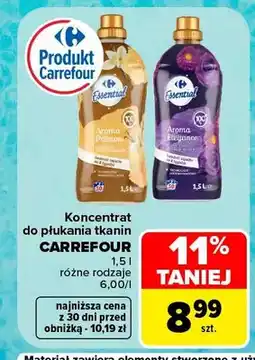 Carrefour Koncentrat do płukania tkanin Carrefour Essential Aroma Passion oferta