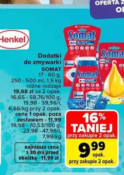 Carrefour Dodatki do zmywarki Somat oferta
