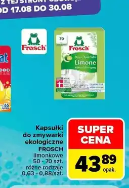 Carrefour Kapsułki do zmywarki ekologiczne Frosch Limone oferta