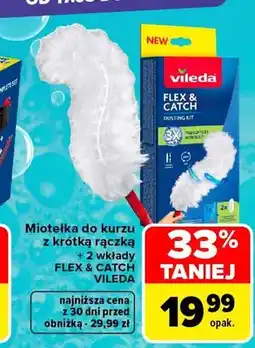 Carrefour Miotełka do kurzu z krótką rączką Flex & Catch Vileda oferta