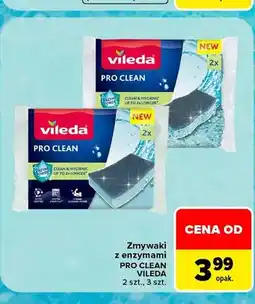 Carrefour Zmywaki z enzymami Pro Clean Vileda 2-pak oferta