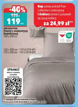 Biedronka Zestaw 2 poszewek Pure Collection oferta