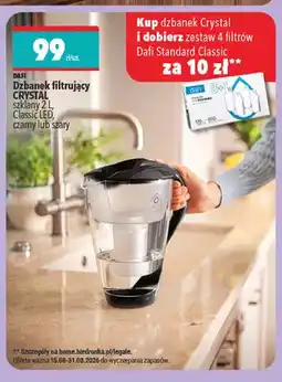Biedronka Dzbanek filtrujący szklany Dafi Crystal czarny oferta