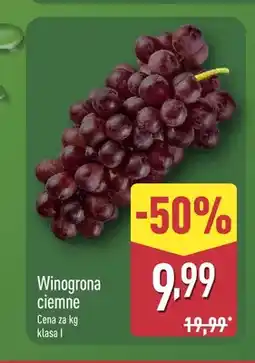ALDI Winogrona ciemne klasa I oferta