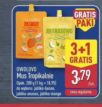 ALDI Mus Tropikalnie jabłko-banan Owolovo oferta