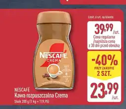 ALDI Kawa rozpuszczalna Nescafe Crema oferta