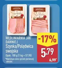 ALDI Szynka swojska Wędliniarnia Jak Dawniej oferta