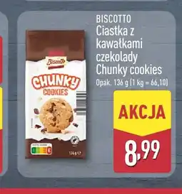 ALDI Ciastka z kawałkami czekolady Biscotto Chunky cookies oferta