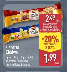 ALDI Chałwa waniliowo-kakaowa Biscotto oferta