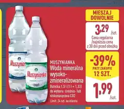 ALDI Woda mineralna gazowana Muszynianka oferta