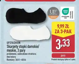 ALDI Skarpety stopki damskie męskie 3-pak UP2FASHION oferta