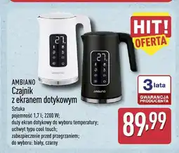 ALDI Czajnik z ekranem dotykowym Ambiano biały oferta
