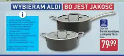 ALDI Garnek aluminiowy z pokrywką z dwoma uchwytami Crofton 24 cm oferta